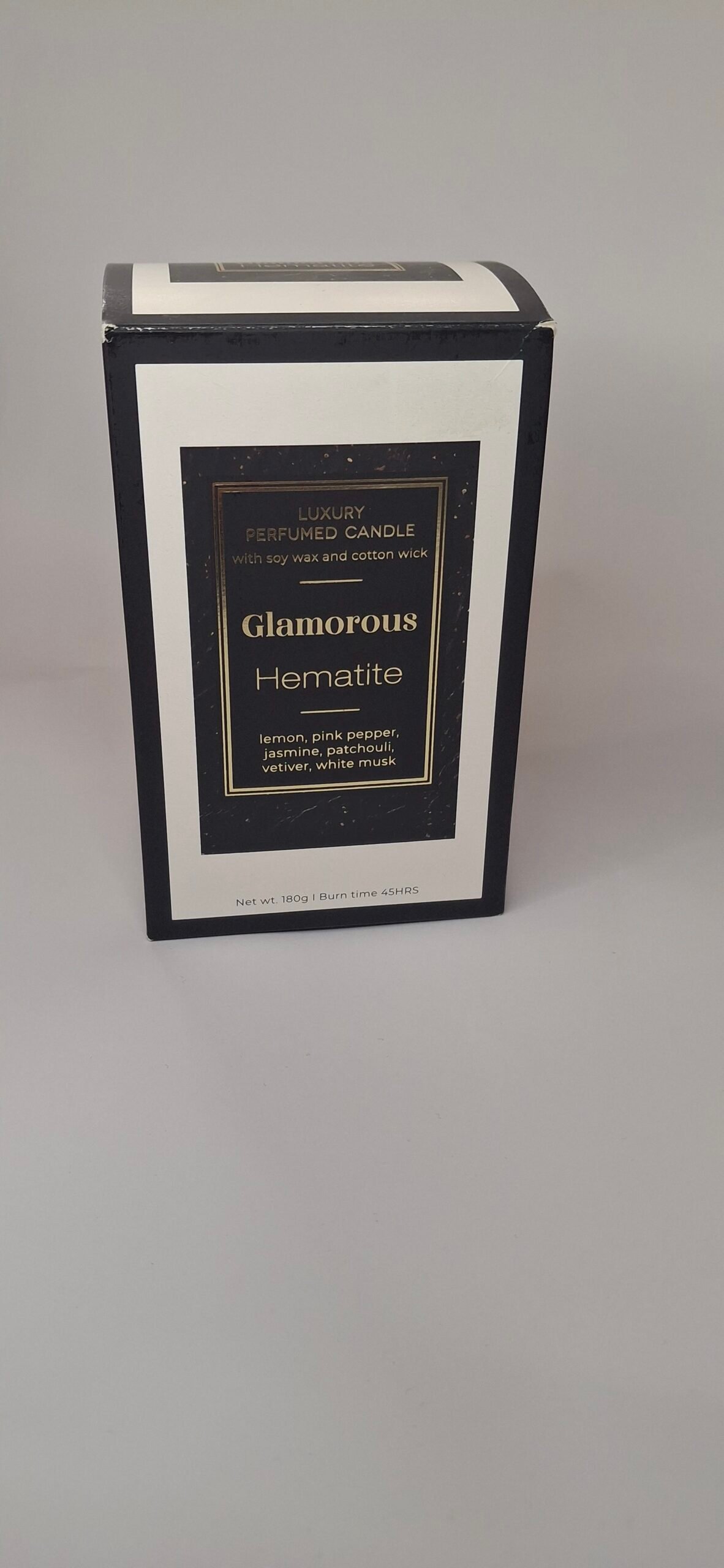 Žvakė kvepianti stikle 150g. Glamorous Hematite - Image 4